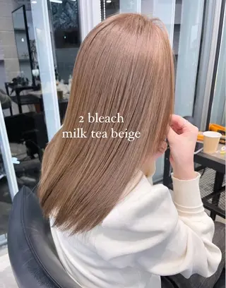 ミディアム カラー 🧸🎀ブリーチ 栄🎀🧸かのんのヘアスタイル