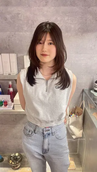 ロング 鎌田 梨瑚のヘアスタイル