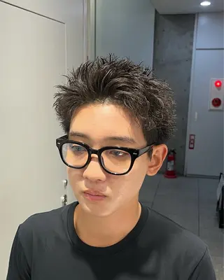 ショート カラー パーマ メンズ 🔥スパイキー 特化🔥菊水皐暉🔥のヘアスタイル