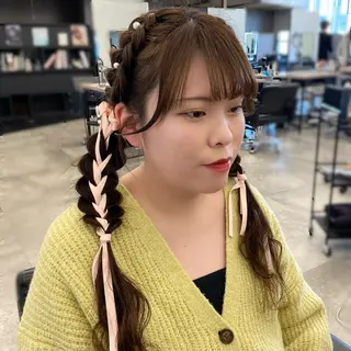 ロング ヘアアレンジ 平野 愛華のヘアスタイル