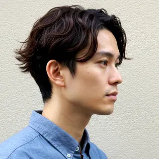 ミディアム カラー パーマ メンズ 🎸メンズ/パーマ/ ショート🎸工藤達哉のヘアスタイル