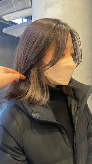 ミディアム カラー ケアブリーチ/ エクステ/レイヤーのヘアスタイル