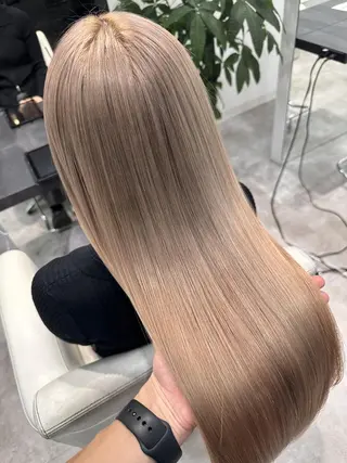 ロング カラー 🪽ワンホン🪽韓国 海外系🪽陽菜🪽のヘアスタイル