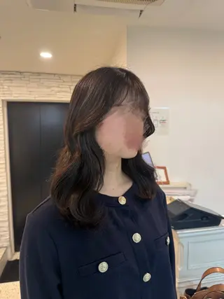 セミロング カラー 透明感カラー/ RIKO🌺🥥のヘアスタイル