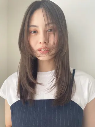 セミロング カラー 暖色カラー/似合わせ カット/名古屋/辻のヘアスタイル