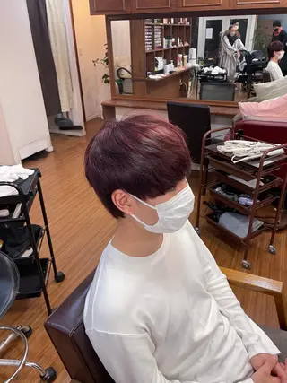 ショート カラー メンズ かんばら りょーいのヘアスタイル
