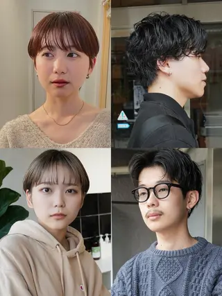 ショート カラー パーマ メンズ GO TODAY SHAIRE SALON京都店所属・京都/メンズ/ レディース/yukiのヘアスタイル