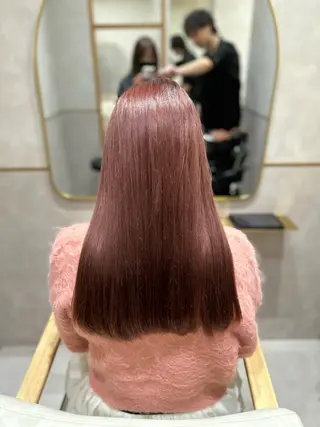 ロング R/🎀 ヘアセット・艶カラーのヘアスタイル