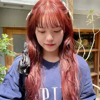ロング カラー 🍊暖色×顔周り 🍊cocoroのヘアスタイル