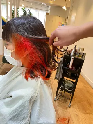 カラー 🇰🇷ハイトーン× 韓国レイヤー레이어드のヘアスタイル