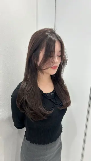 ロング カラー パーマ ヘアアレンジ メンズ キッズ 🩶盛れ✖️韓国ヘア 🩶Himari🎀のヘアスタイル