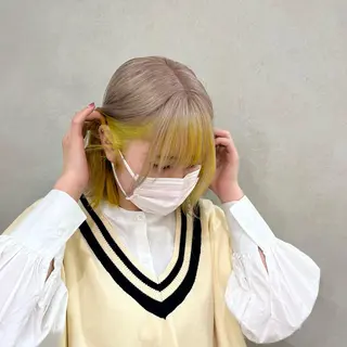 ミディアム カラー 佐藤 雅のヘアスタイル