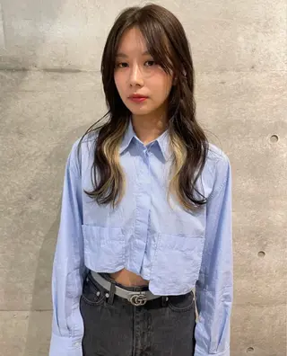 ロング カラー ボブ/透明感カラー EMIRIのヘアスタイル