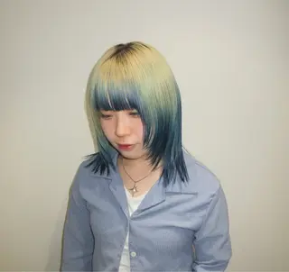 ミディアム カラー ボブ/個性派🪽🍀 堀内志茉のヘアスタイル