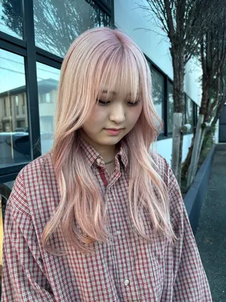 ロング カラー ハイトーン/透明感 カラー🤍こころのヘアスタイル