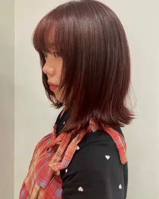 ミディアム カラー KANO🌷 ブリーチなしカラーのヘアスタイル
