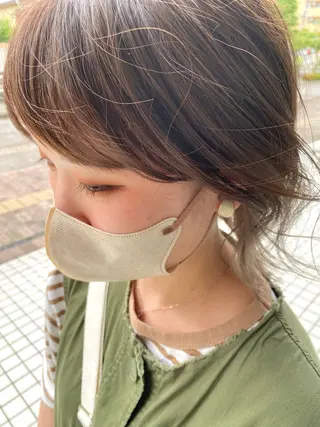 ミディアム カラー 藤野 けいごのヘアスタイル