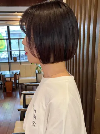 ショート 髪質改善ｶﾗｰ ｹｱﾌﾞﾘｰﾁ/ﾀﾑのヘアスタイル