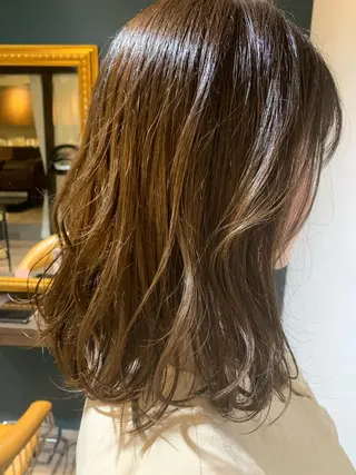 セミロング GO TODAY  SHAIR SALON 梅田NU茶屋町店所属・田中成美/レイヤー カット/透明感カラーのヘアスタイル