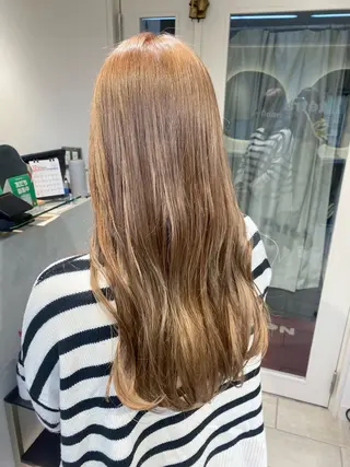 ロング カラー Aya　ブリーチなし 🌱　ダブルカラーのヘアスタイル