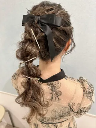 ロング ヘアアレンジ セットサロン      ラフテル所属・大阪/ヘアアレンジ /似合わせset💐のヘアスタイル