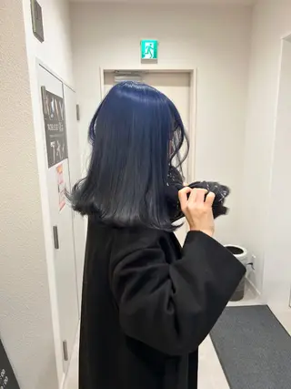 ミディアム カラー ハイトーン/ ウルフ/suzuhaのヘアスタイル