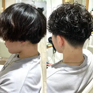 パーマ メンズ 髪改カラー/メンズ カット🪭スズキマリのヘアスタイル