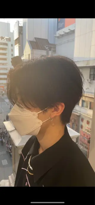 メンズ 透明感ブリーチ/ メンズパーマのヘアスタイル