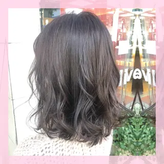 ミディアム カラー plum.所属・🍒前川 🍒のヘアスタイル