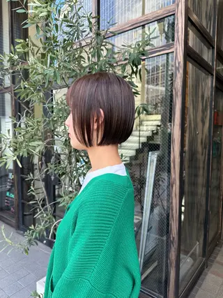 ショート 高槻裕二 ショートボブ縮毛矯正のヘアスタイル