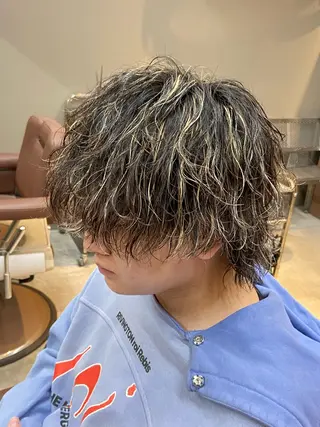 ミディアム カラー パーマ メンズ PRO SHOP WAVE Ⅱ所属・メンズパーマ 渡邉裕人のヘアスタイル