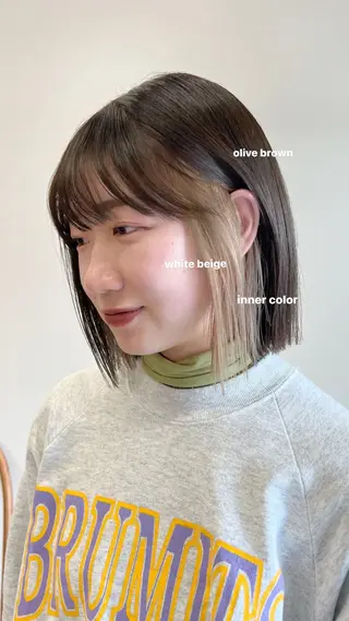 ミディアム カラー コノカ/暖色カラー/ 透明感カラーのヘアスタイル