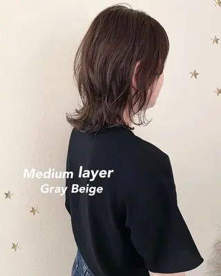 ミディアム カラー salon AKIRA所属・市川 千夏のヘアスタイル