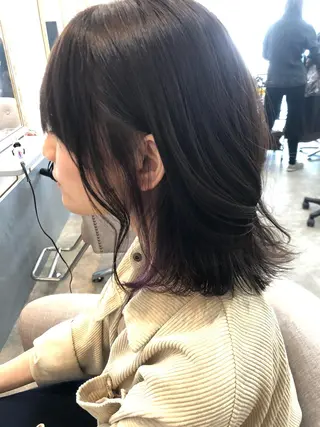 ミディアム カラー 縮毛矯正・髪質改善 人気No1🩶北島のヘアスタイル