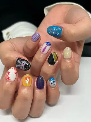ネイル プライベートネイルサロンone nail所属・one nail 【カラフル/個性派】のネイルデザイン