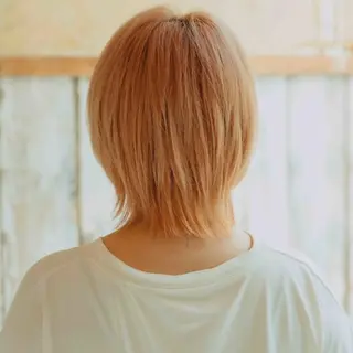 ミディアム カラー ハイトーン/ボブ/ ハイライト🌱ᩚ涼介のヘアスタイル