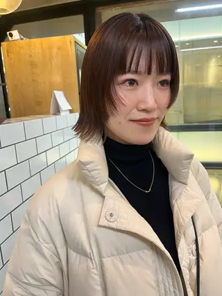 ショート カラー 細川 夕利亜のヘアスタイル