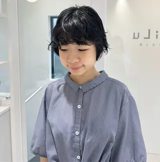 ショート カラー パーマ お洒落パーマ/ 艶カラー/michiのヘアスタイル