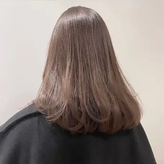 セミロング カラー ベージュ🤎透明感 カラー🤎anriのヘアスタイル
