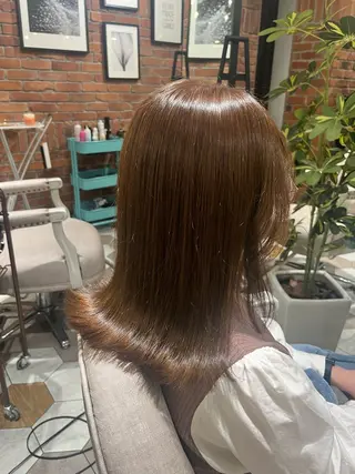 セミロング 中澤りさ🐿 寒色系カラー🫧のヘアスタイル