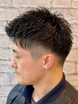 ショート パーマ ヘアアレンジ メンズ キッズ メンズカット/パーマ 山崎航平💈のヘアスタイル