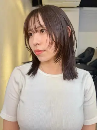 ミディアム 加藤好/カットモデル /暖色カラー🍒🧡のヘアスタイル