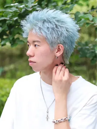 カラー メンズ 💀EDEN副店長/ ブリーチ"骨格補正"のヘアスタイル