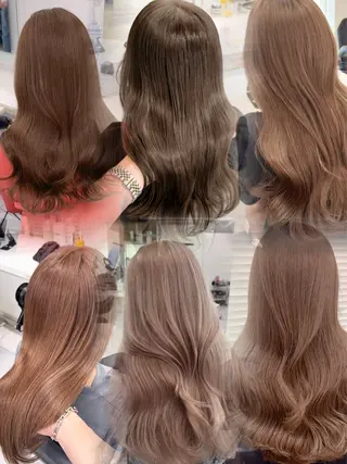セミロング カラー ヘアアレンジ 韓国トレンドの 達人♡のヘアスタイル