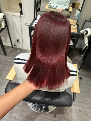 ミディアム カラー 艶髪レイヤー上田 紗也🇰🇷💗のヘアスタイル