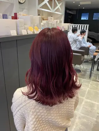 セミロング カラー 飯田 真季のヘアスタイル