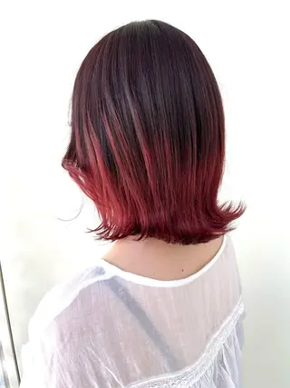 ミディアム カラー Zina博多筑紫口_ aikaのヘアスタイル