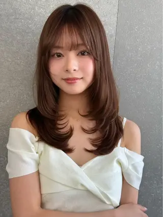 ロング レイヤー/韓国❣️ 縮毛矯正/おばかんのヘアスタイル