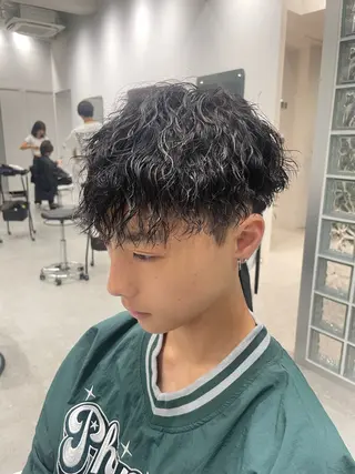 パーマ メンズ 無料ショートモデル 募集中❗️秋山ひらいのヘアスタイル