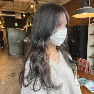 ロング カラー benji名駅店所属・透け感カラー/ momo🦕🌱のヘアスタイル